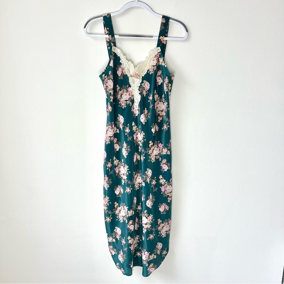Vintage California Dynasty Floral Maxi Slip Dress - Picture 1 of 8